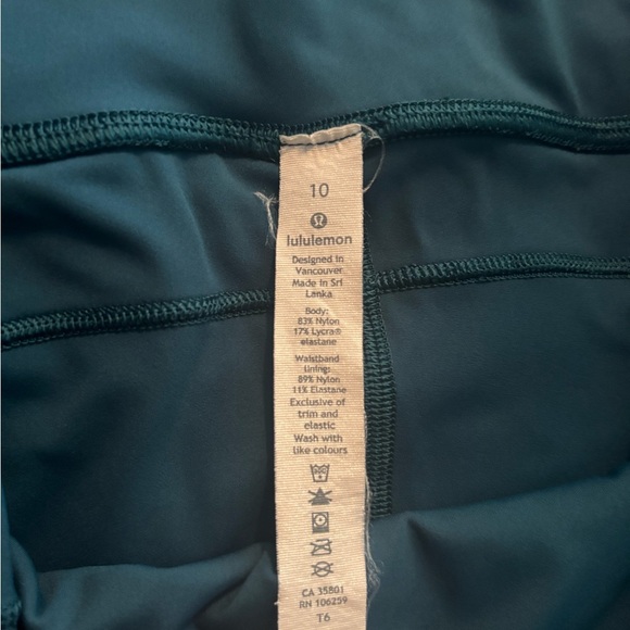 Lululemon Athletica Deep Teal Leggings - Picture 5 of 7